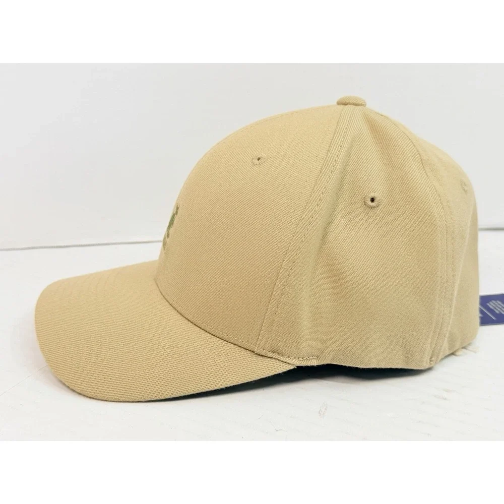 Kangol Wool Flexfit Baseball Cap Beige S/M 8650BC NWT Logo Stretch Hat